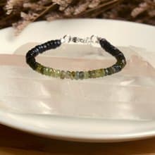 【神山晶礦】天然通透鑽切綠碧璽手鍊