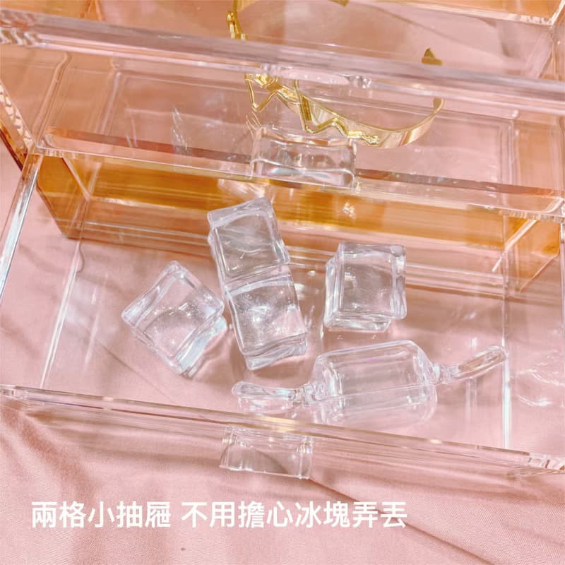【入厝禮物】玫瑰金/兩格小抽屜收納盒  桌面收納