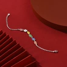 藏傳佛教 守護配飾系列 六字真言琺瑯純銀手鏈