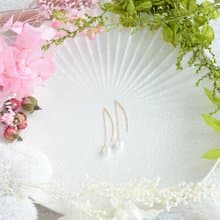 Akoya珍珠耳環 / K金 /  海水Akoya珍珠 日本製造 耳夾耳環