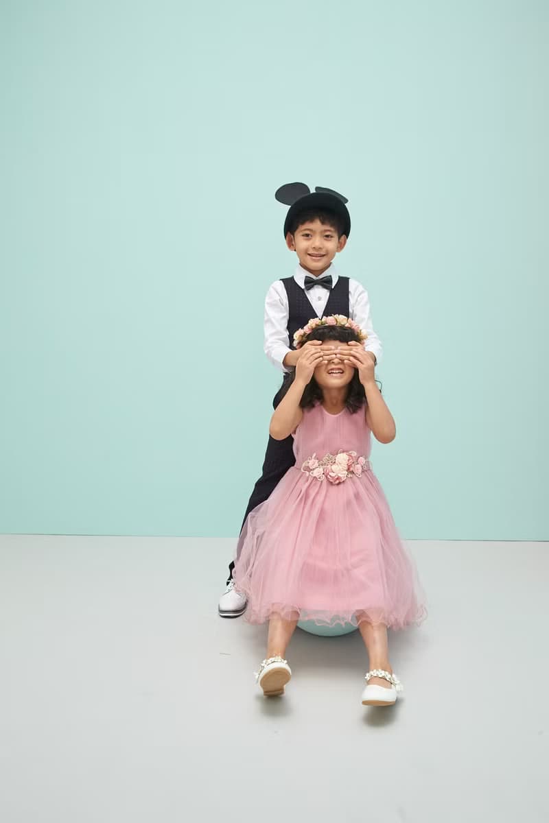 HAO.HAO kids 古典玫瑰蓬紗裙-藕紫色