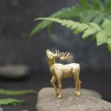手工黃銅小鹿擺件迷你雕塑