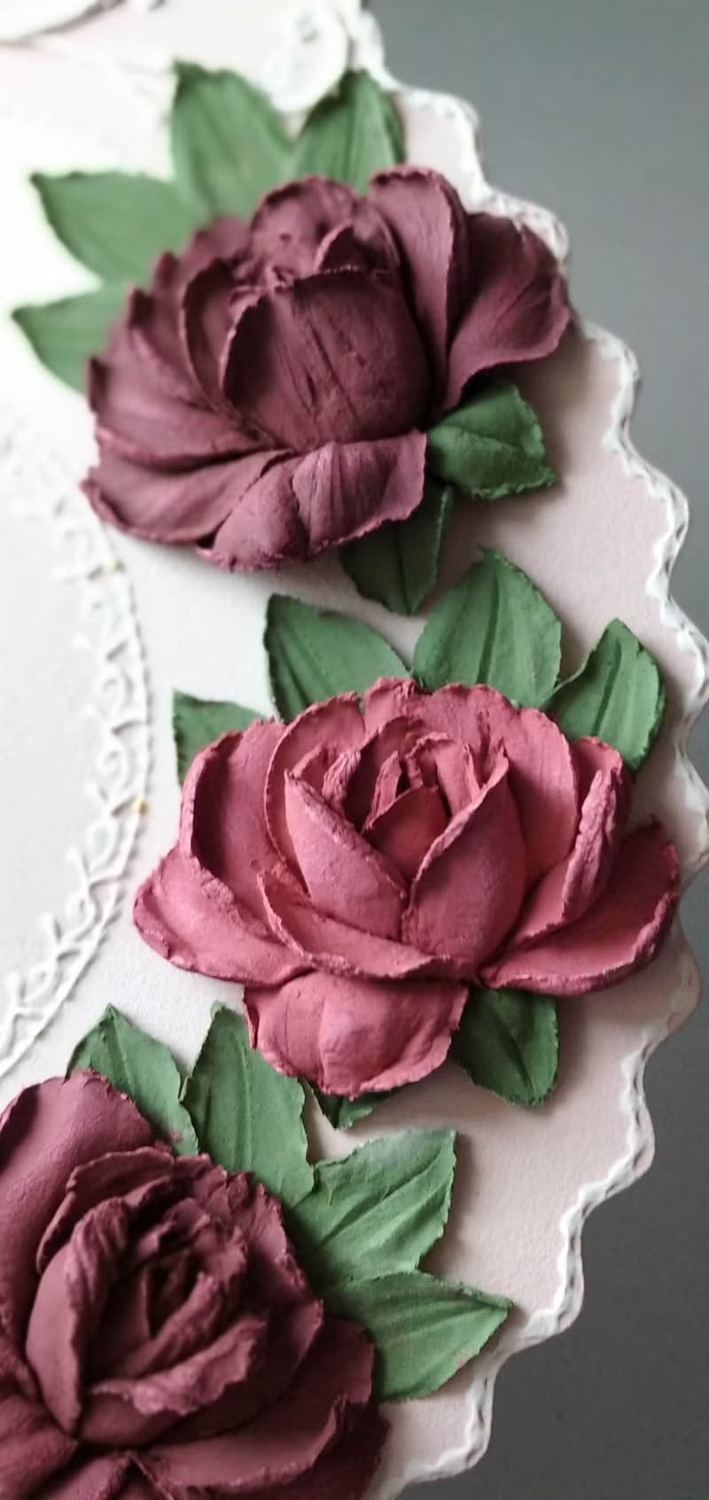 挂钟 Pink wall clock with roses Flower clock Silent wall clock for bedroom