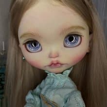 blythe doll face sculpture