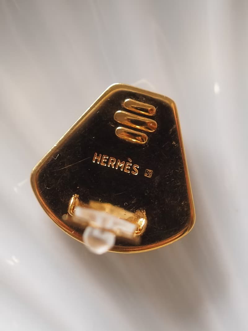 HERMES エルメス エマイユ ラビット イヤリング ゴールド ヴィンテージ