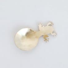 真鍮製蛙　茶匙