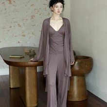 云膚 / 針織睡袍家居服套裝 / 天絲羊毛