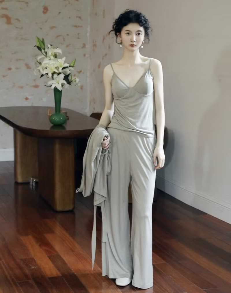 云膚 / 針織睡袍家居服套裝 / 天絲羊毛