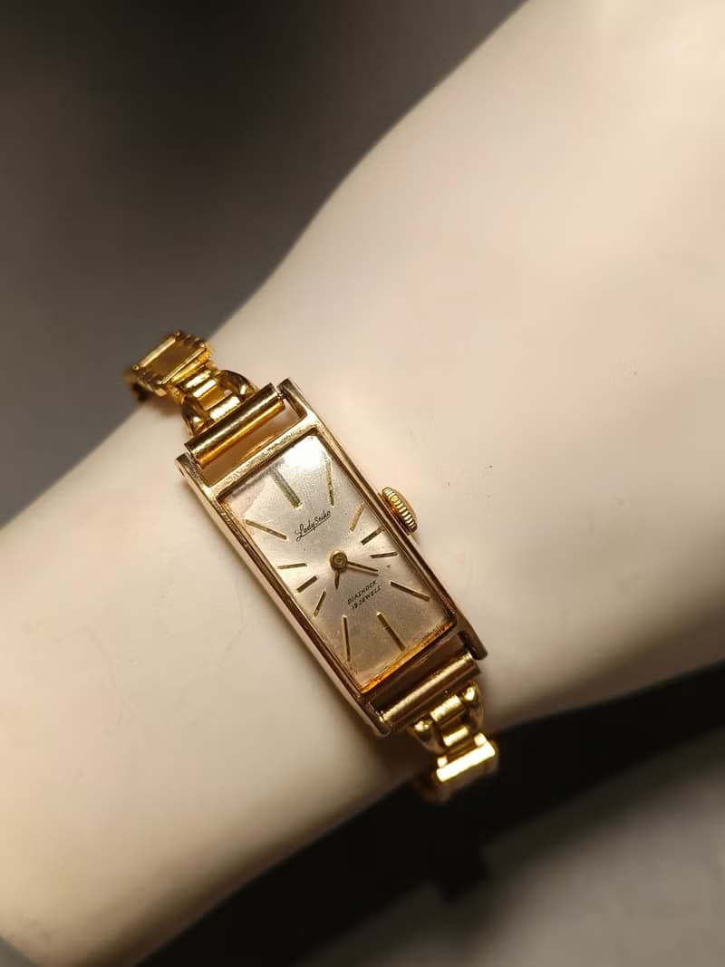 SEIKO 14k包金女仕機械古董錶