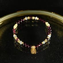 無限的存檔點 // C1547紅石榴白水晶手鍊