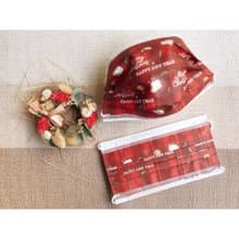【無藏】聖誕紅格紋/成人醫療口罩/5入裝/10入盒/50入盒/雙鋼印