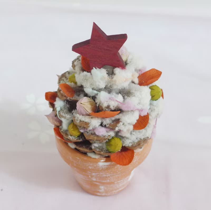 【DIY材料包】親子松果盆花盆栽 開幕店面居家佈置離職退休手作課