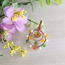 【葉綠舒手作】螺旋星系-銀河系 /金屬線編織/節日/禮物/飾品項鍊