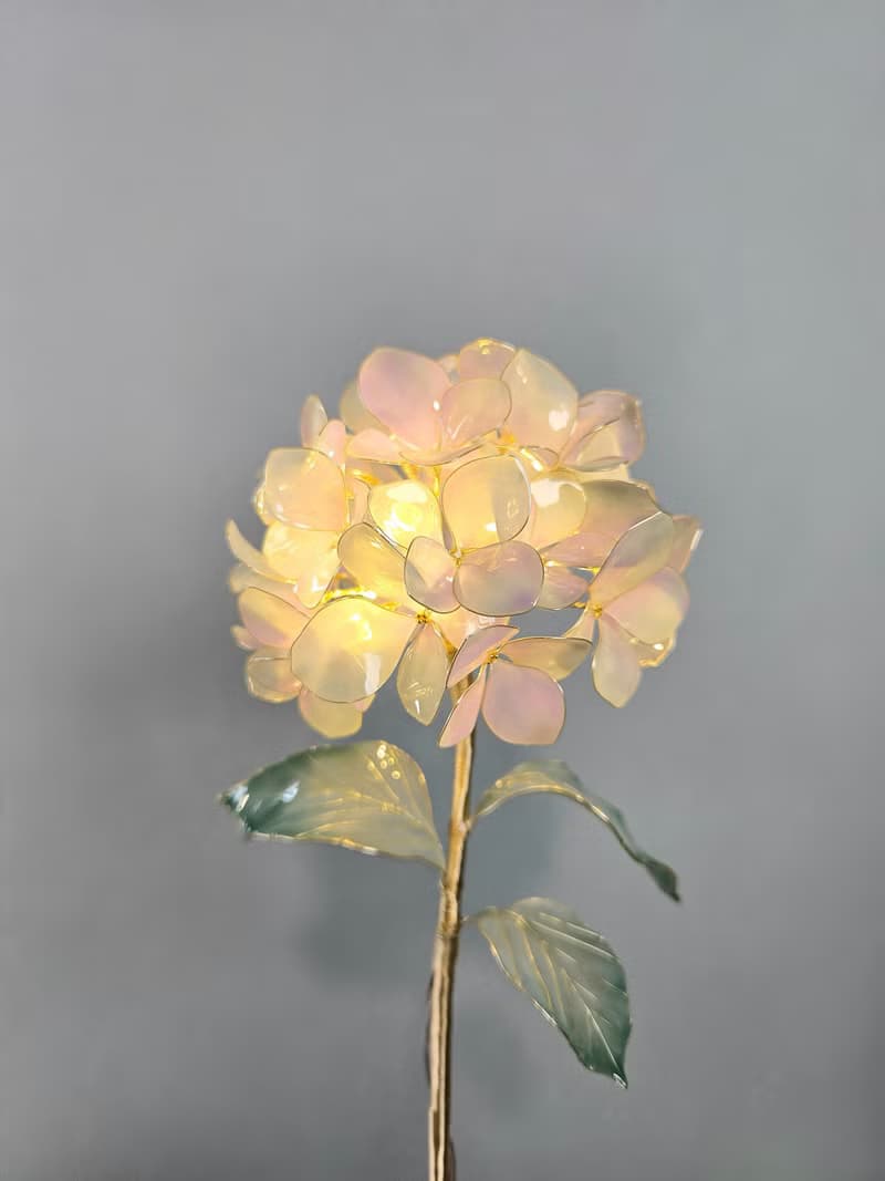 【誕生花燈】6月・繡球花。小夜燈。生日禮物