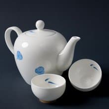 安知蓮之樂 貝瓷茶具組 (一壺二杯)