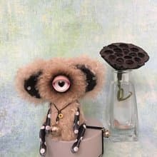 Coffee with milk cheburashka-cyclops mini_MADE-TO-ORDER!