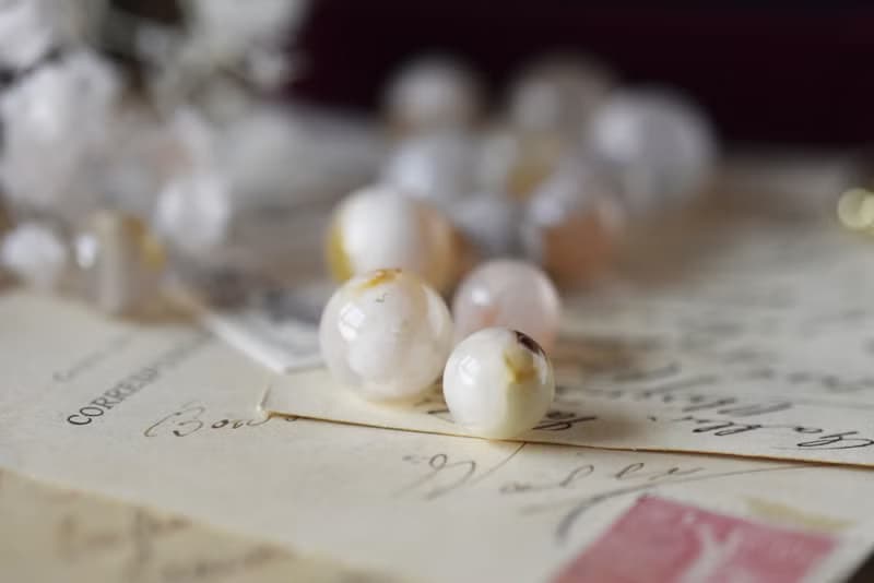 和歌。草莓晶 石榴石 櫻花瑪瑙 白月亮石 14K 天然石水晶 手鍊