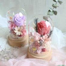 S39粉色系/紫色系永生玫瑰藍芽音響罩盅