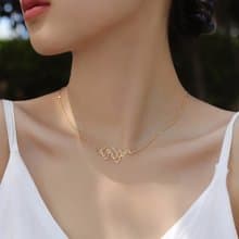 星座項鍊 | 水瓶座 | 女鎖骨鍊 | 鈦鋼 鍍18K金