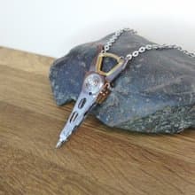 Cyberpunk pendant on chain. Cybercore jewelry. Sci fi necklace Father day gift