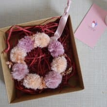 11cm聖誕節質感小花圈禮盒/精緻花圈禮盒
