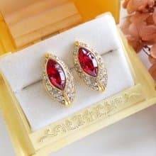 Vintage Jewelry 西洋古董飾品 氣質小奢華 精緻馬眼 針式耳環