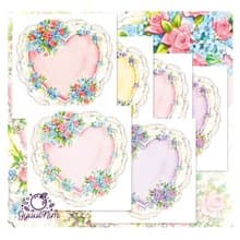 Heart bouquet doily sticker(A type)