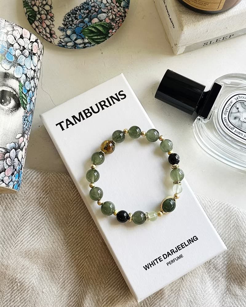 綠髮金運赤鐵礦板鈦晶設計款手鏈