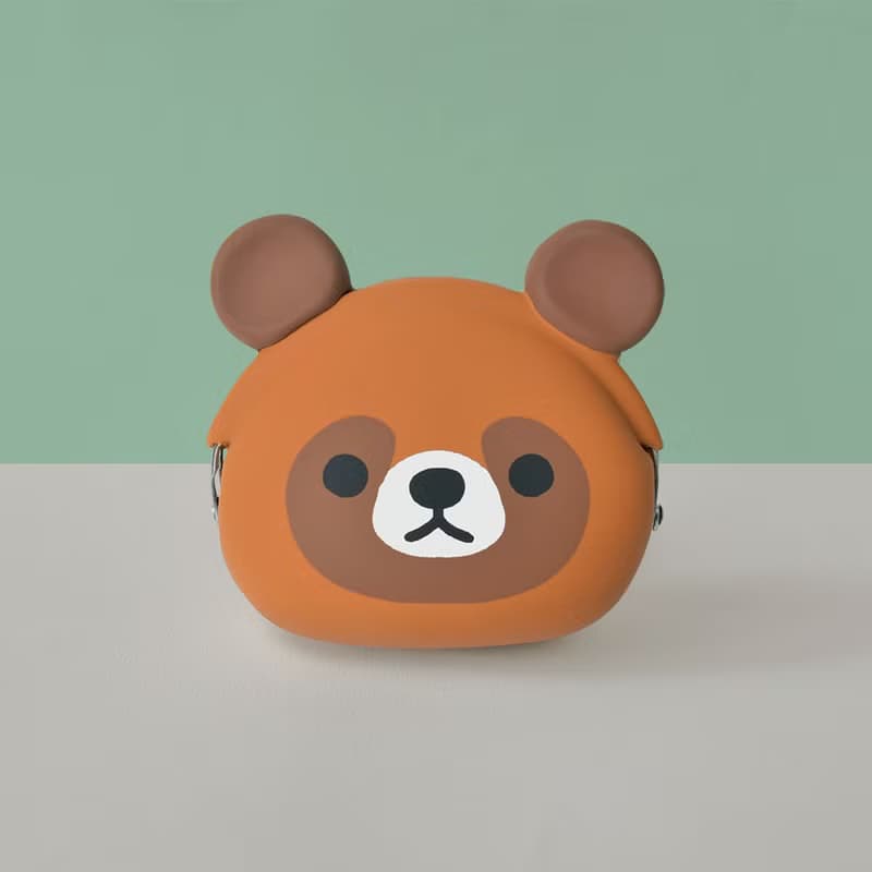 mimi POCHI Friends 北極熊 狸貓 小棕熊 無尾熊 造型矽膠口金包