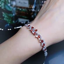 鴻運•幸福|緬甸A貨翡翠冰玻紅翡隨形訂製款純銀多顆手鏈