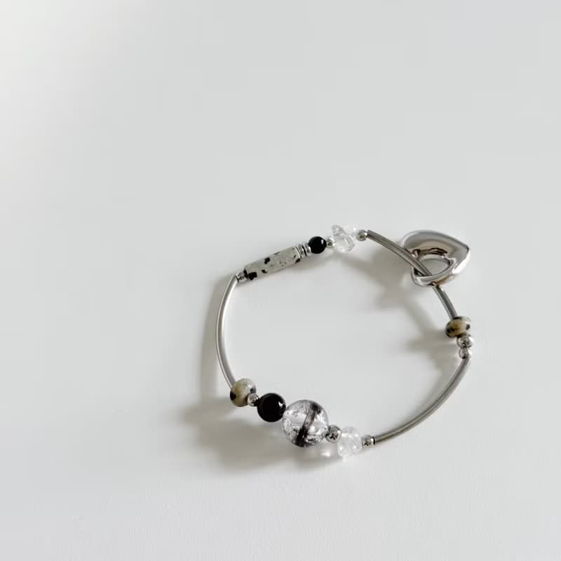 不鏽鋼材質 心動軌跡 胎毛毛髮紀念手鍊