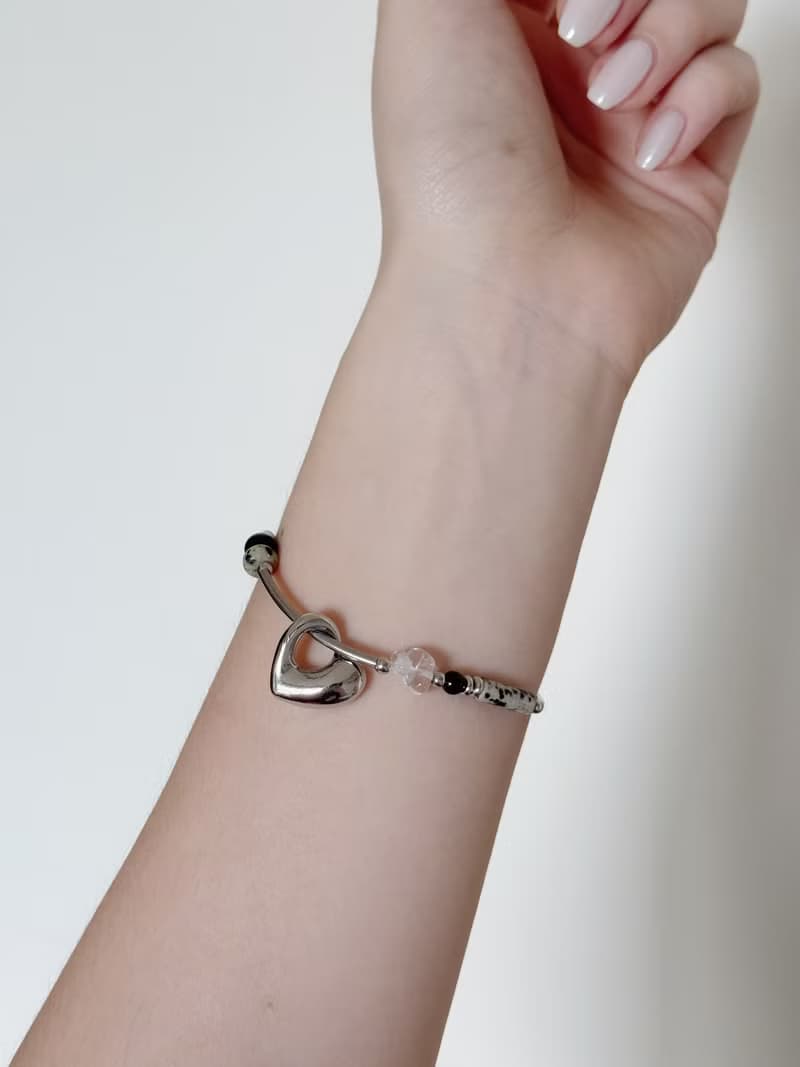 不鏽鋼材質 心動軌跡 胎毛毛髮紀念手鍊