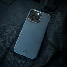 ARMOR iPhone 15系列全真皮 MagSafe 電話保護殼_海軍藍