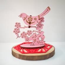 DIY 立體卡片/擺飾 七夕小喜鵲 - 雷射雕刻-木製