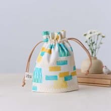 束口小物袋/鐵花窗磚牆/萊姆橙黃/經典新色IV