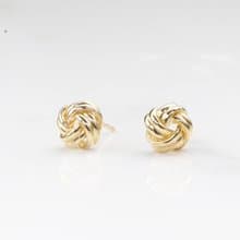14K Twisted roll Earring 麻花耳針耳環