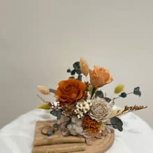 永生花名片座 辦公室療癒小物 新年禮物 開幕賀禮 代寫卡片