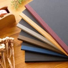 A5 經典方格橫線筆記本。黑色(彩色書背條)-無時效手帳/日誌