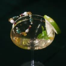 清爽系摩洛哥 l 綠松石珍珠黃水晶手鍊 C1728