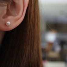 日本直送 彩凜級別 akoya珍珠耳釘 5mm 18k金珍珠耳釘 小米珠耳釘