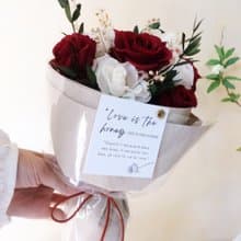 【愛你久久-9朵永生玫瑰圓型花束】情人節母親節七夕畢業祭女神節