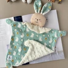 兔寶寶安撫巾－向日葵兔兔 韓國純棉布 口水巾