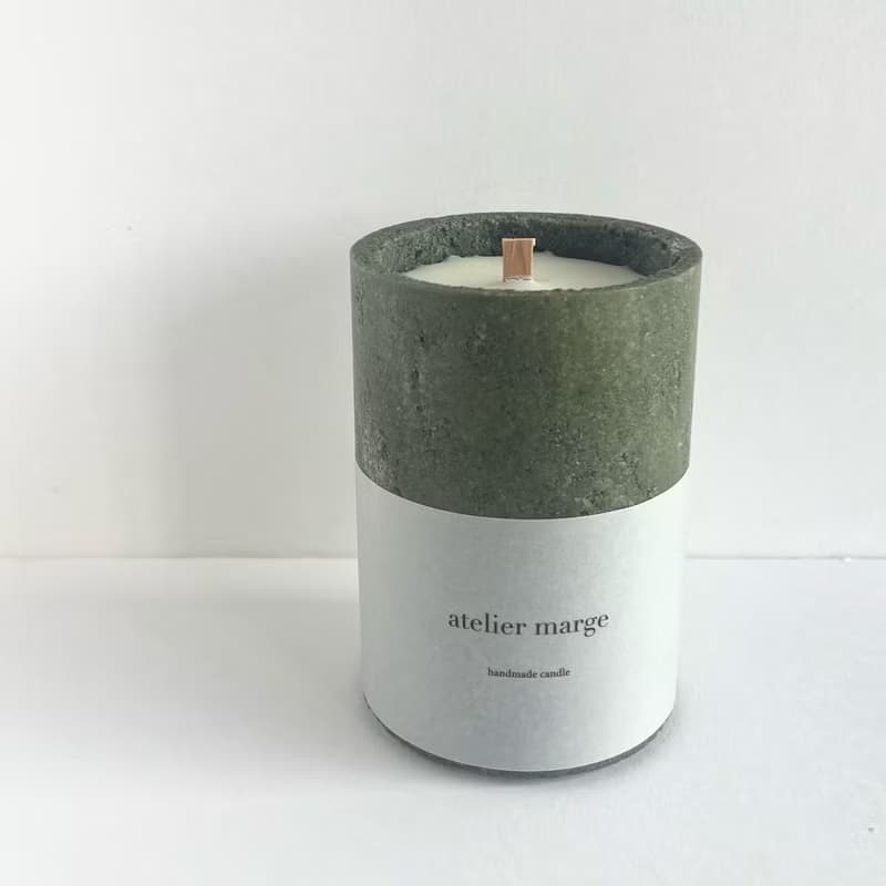 fragrance candle granité homme kaki