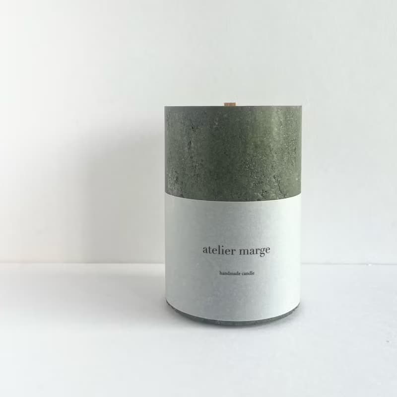 fragrance candle granité homme kaki