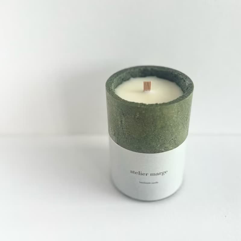 fragrance candle granité homme kaki