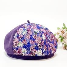 【HiGh MaLi】浪漫紫花/貝蕾帽/畫家帽#活潑#俏麗款#紫色控畫家帽