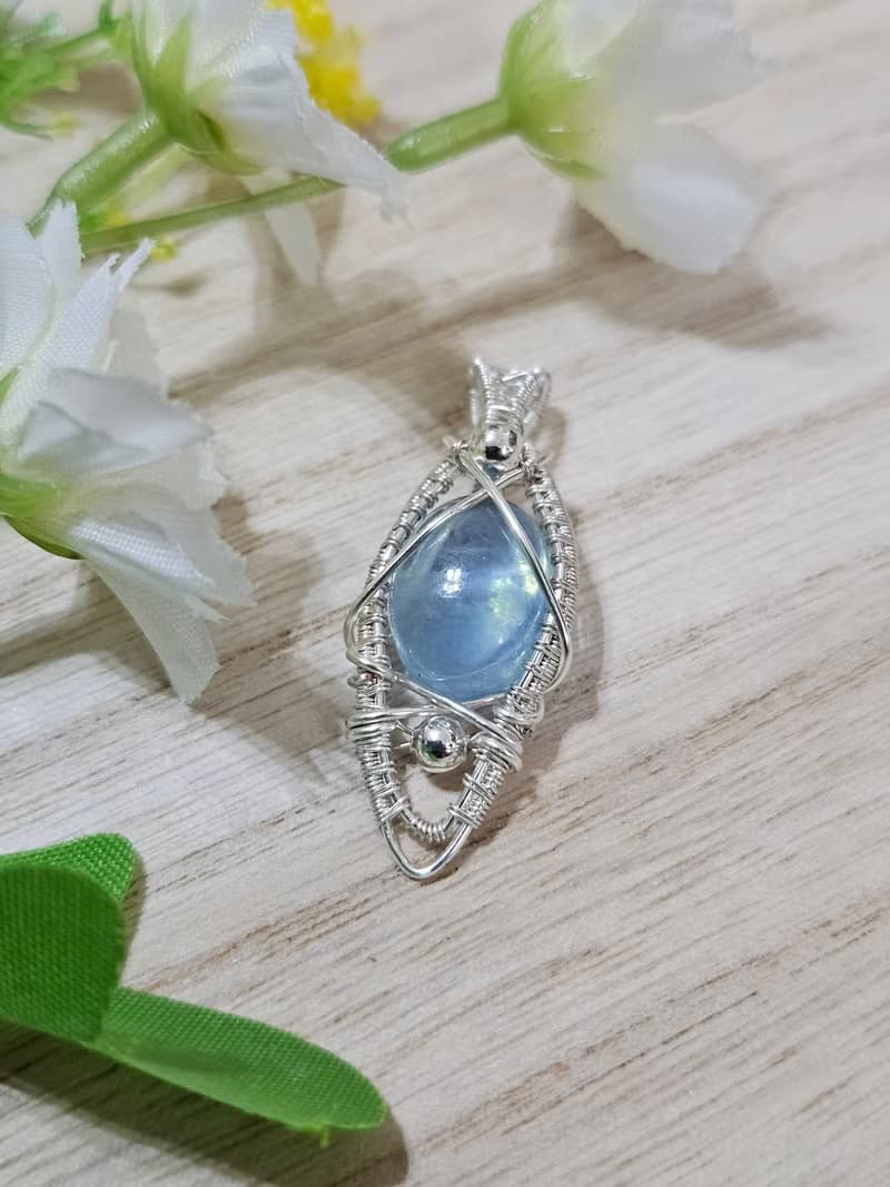 【葉綠舒手作】藍海之辰 /金屬線編織/節日/禮物/飾品/項鍊/手作/
