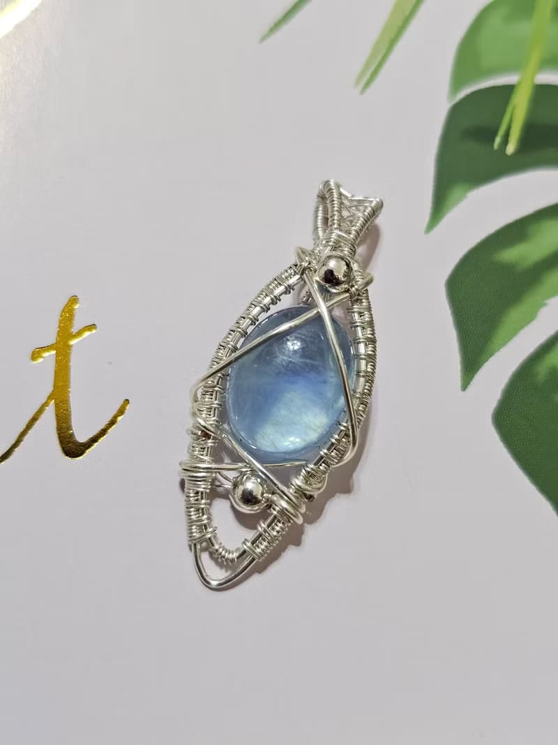 【葉綠舒手作】藍海之辰 /金屬線編織/節日/禮物/飾品/項鍊/手作/