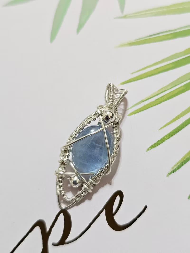 【葉綠舒手作】藍海之辰 /金屬線編織/節日/禮物/飾品/項鍊/手作/