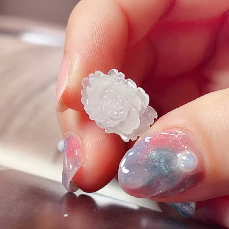 冰種翡翠牡丹花 | 天然緬甸A貨翡翠 | 送禮